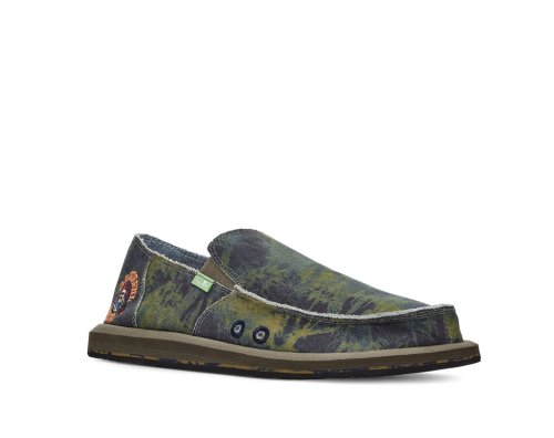 Sanuk Vagabond Grateful Dead - Sanuk Shoes Kids Green / Navy - Philippines SBXZNC561